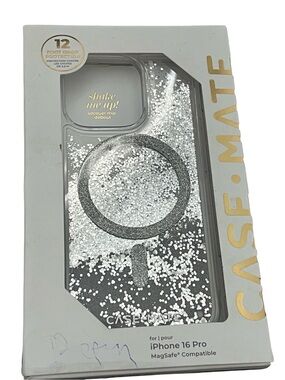 Case-Mate Silver Glitter MagSafe iPhone 16 Pro Case Open Box FINAL PRICE DROP